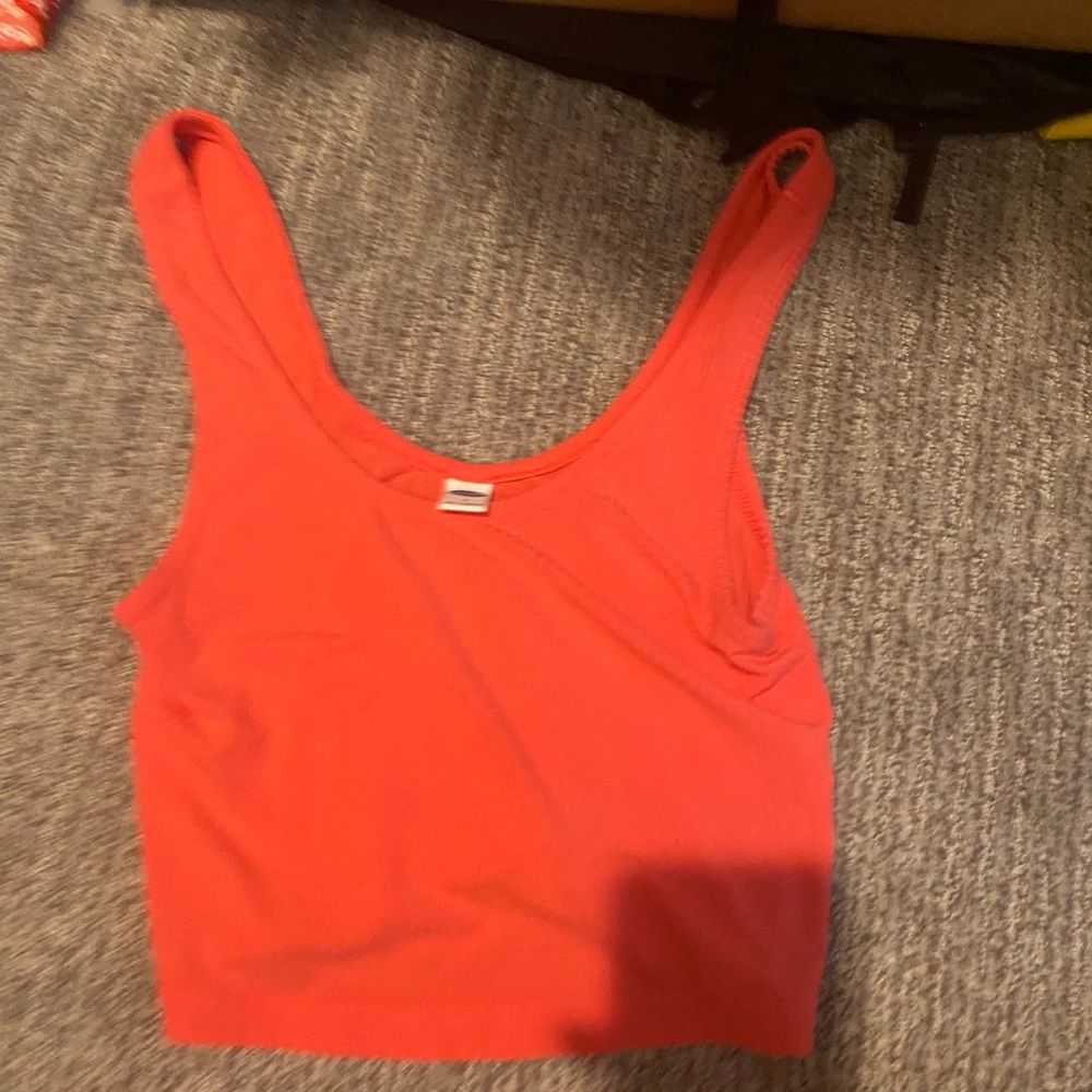 Orange crop top